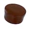 Hello Honey® 6.25" Caramel Brown Round Lacquered Bamboo Container with Lid